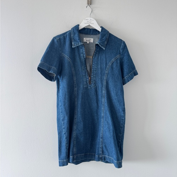 REFORMATION Loeb Denim Mini Dress 6 - Picture 2 of 4